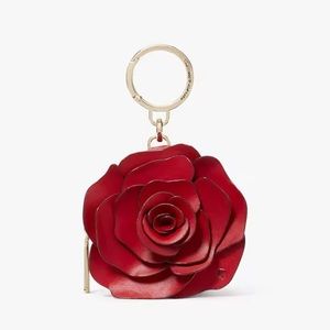 Kate Spade Red Rose Keychain Bag
